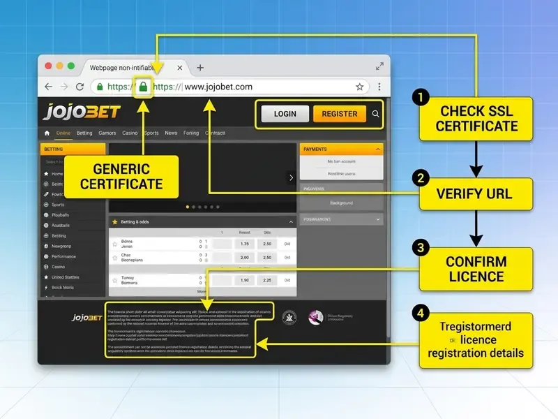 jojobet official website home page with SSL lock and license footer